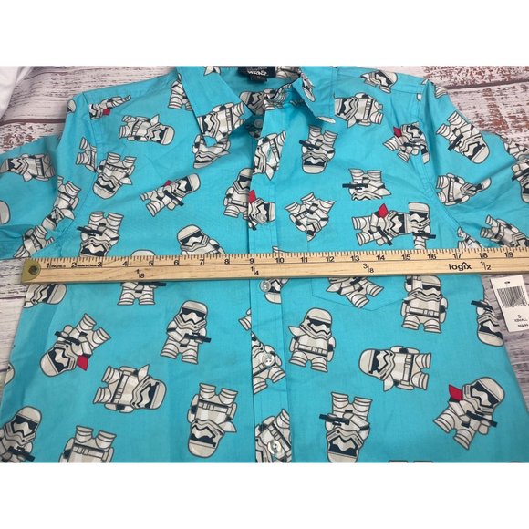 Disney Parks Star Wars STORMTROOPER Button Down Shirt Sz Small NWT - Picture 5 of 5